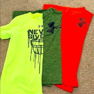 🌷 Spring Bundle 3 Under Armour T-shirts Boys L 🌷